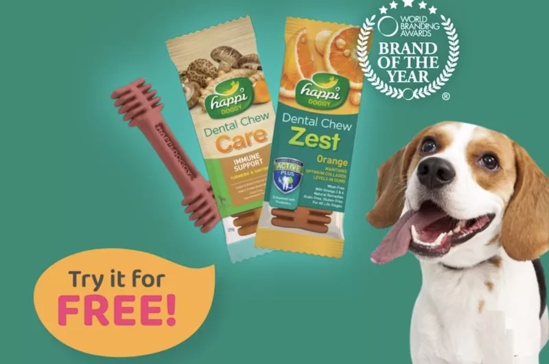 Happi Doggy Free Dental Chew Dog Food Samples