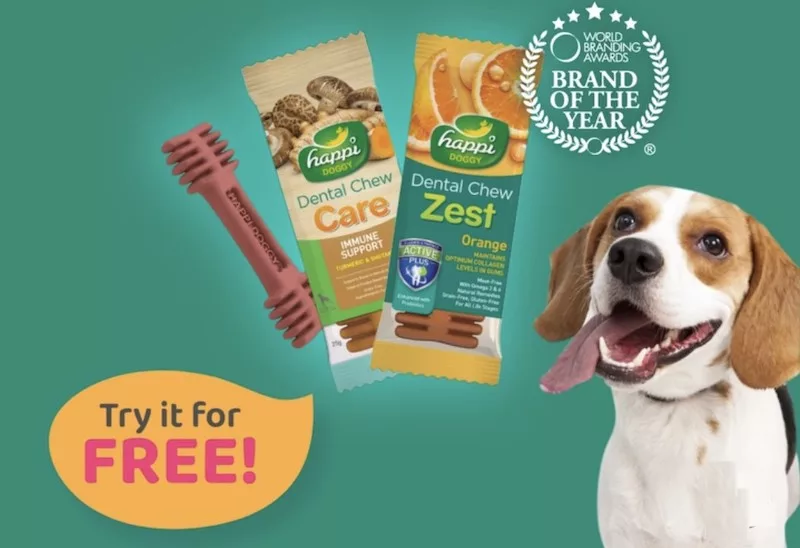 Happi Doggy Free Dog Food Dental Chews Samples