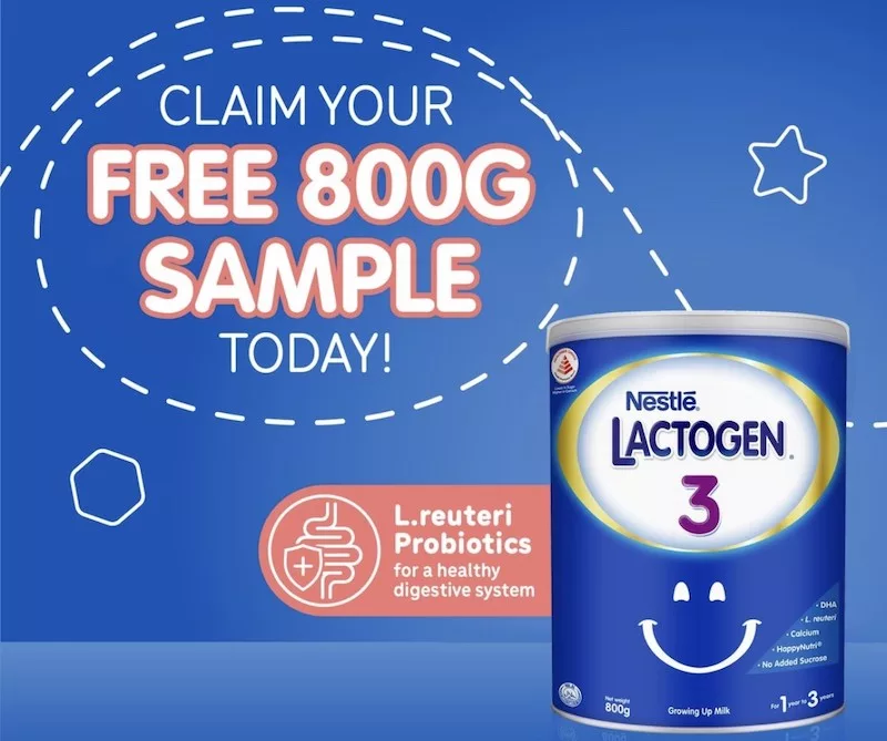 Nestlé LACTOGEN 3 Growing Up Milk Formula Free 800g Sample Tin