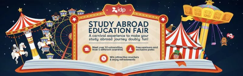 Free Popcorn, Candy Floss, Bubble Tea & Handheld Fan At IDP Study Abroad Education Fair