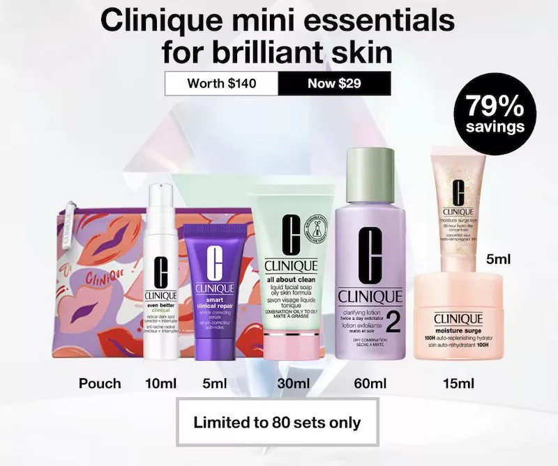 PRICE ALERT: 76% Off Clinique Skincare Brand Box!
