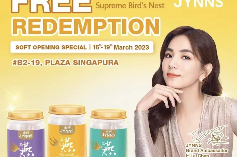 Free JYNNS Crown Supreme Bird’s Nest Drink – Plaza Singapura Singapore