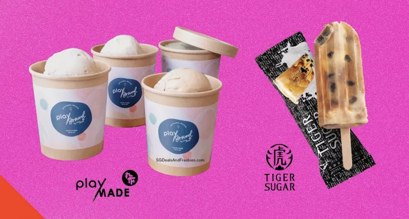 Free Playmade Ice Cream & Tiger Sugar Brown Sugar Boba Milk Ice Lollies At Pomelo 313@Somerset