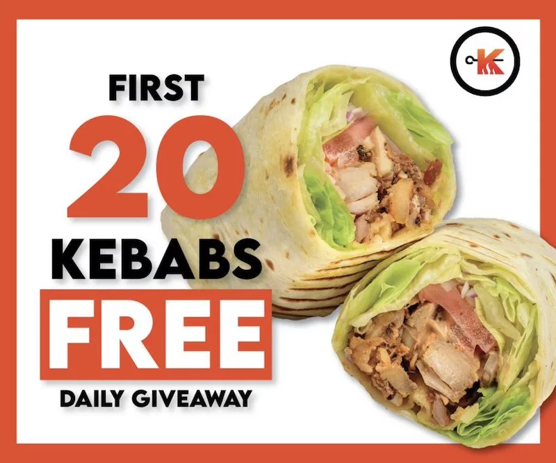 Kebabs Faktory Sengkang Grand Mall - 20 Free Kebab Wraps Daily