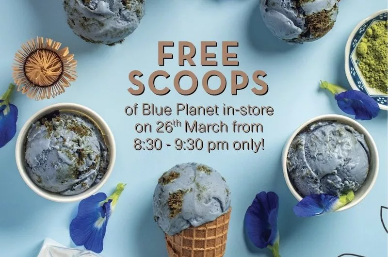 Kind Kones Singapore Free Scoop Of Blue Planet Ice Cream
