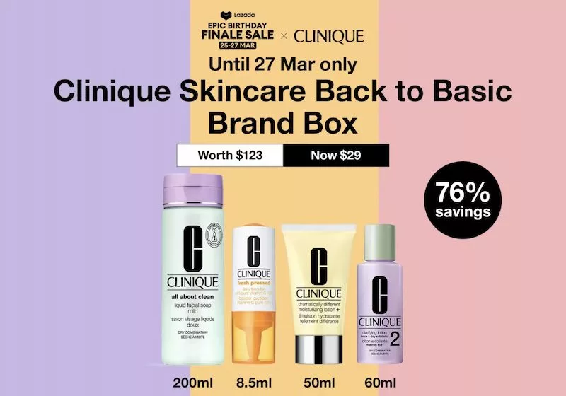 PRICE ALERT: 76% Off Clinique Skincare Brand Box!