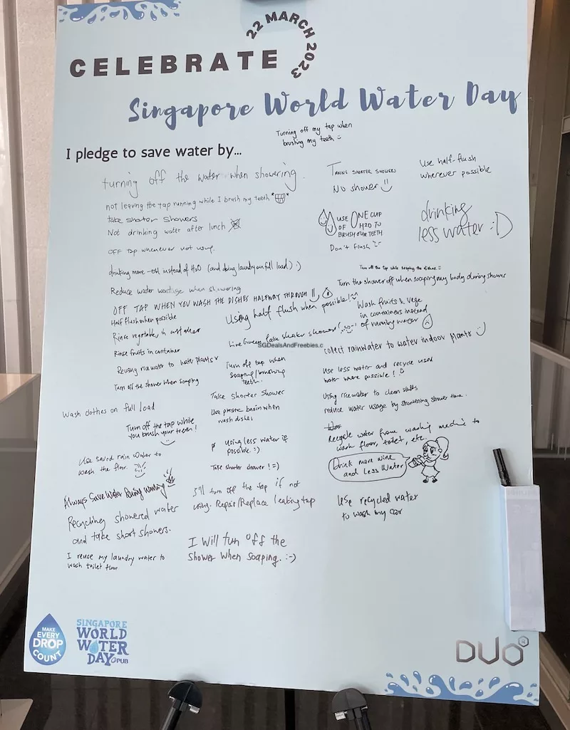 Singapore World Water Day Pledge Board