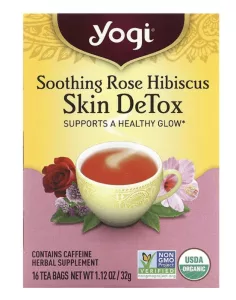 Yogi Tea Skin DeTox Soothing Rose Hibiscus Tea
