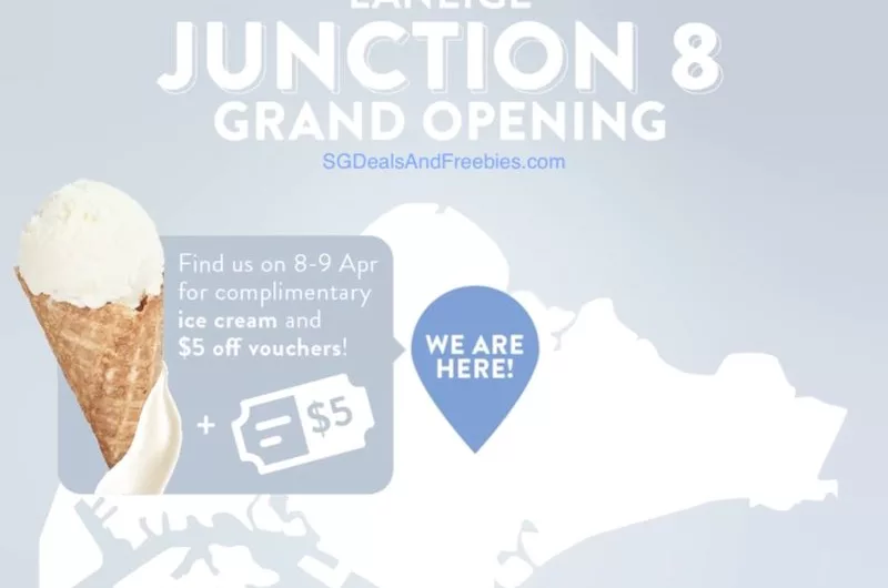 Free Ice Cream & $5 Voucher At LANEIGE Junction 8 Grand Opening