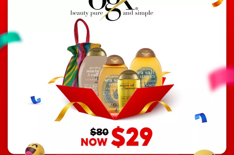 FLASH SALE: 63% Off OGX Happy Box On Shopee – $80 Worth Of Haircare Products For Only $29!