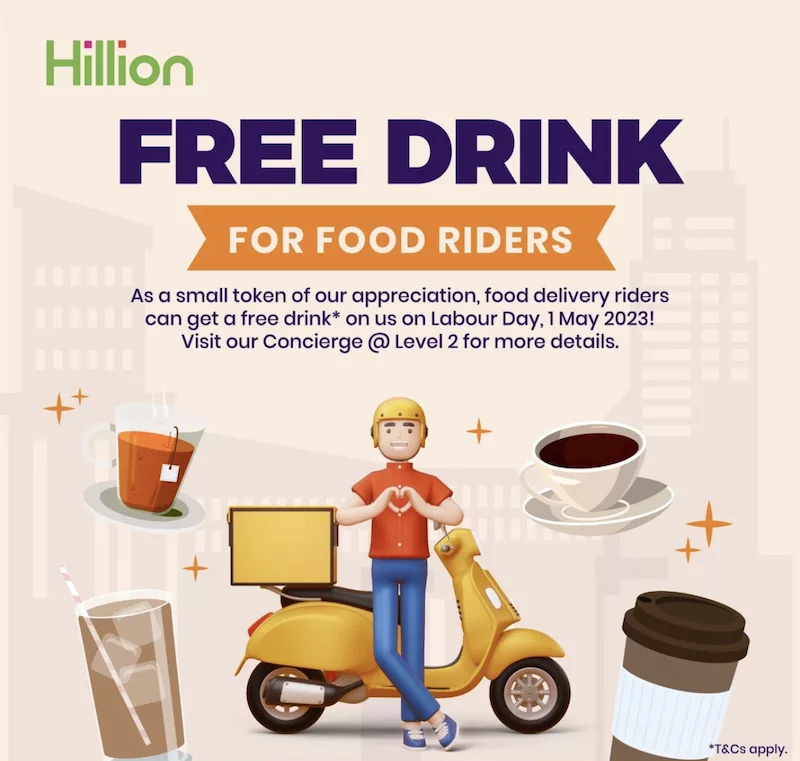 Free Drink From Ya Kun Kaya Toast, Kopi & Tarts Or Kopitiam Hillion Mall For Food Riders Today