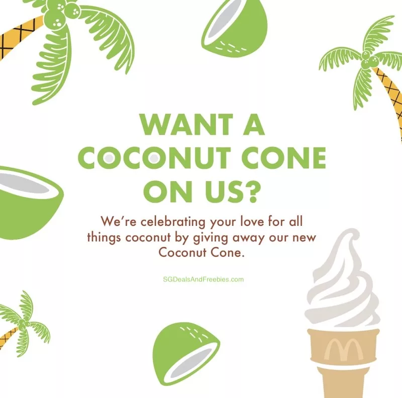 Free McDonald's Coconut Ice Cream Cone