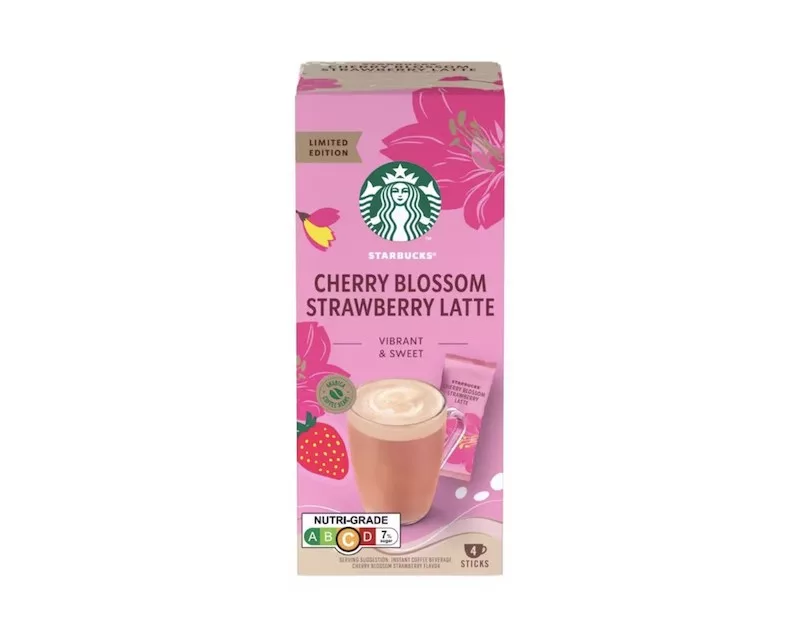 LIMITED OFFER: Starbucks® Cherry Blossom Strawberry Latte Premium Instant Mix For $2!