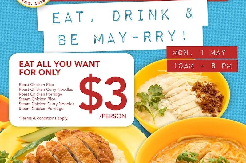 OK Chicken Rice All-You-Can-Eat For $3! Today Only!