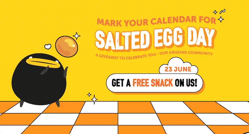 Free IRVINS Salted Egg Fish Skin On Salted Egg Day 23rd June 2023