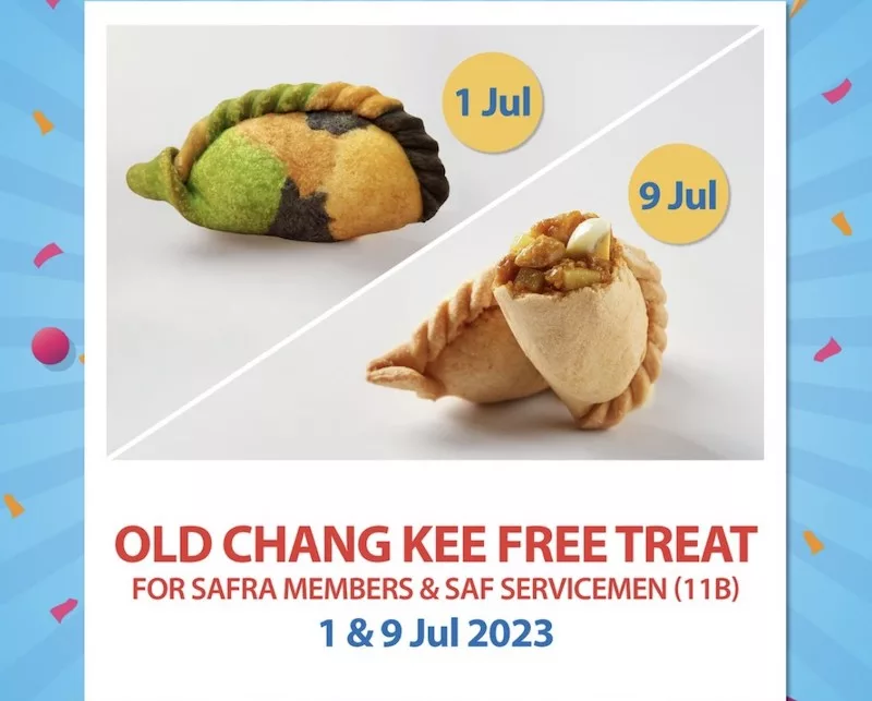 Free Old Chang Kee Camou Puff & Curry' O For SAFRA Members
