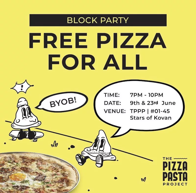 Free Pizza At The Pizza Pasta Project Block Party Stars Of Kovan