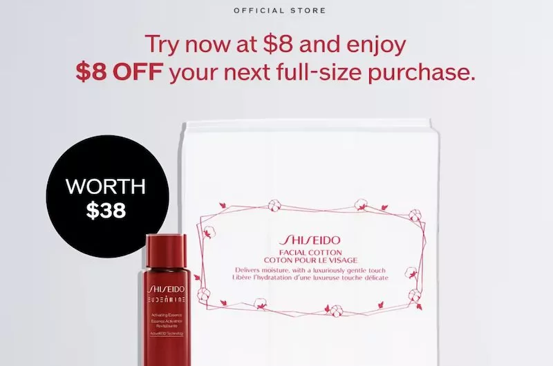 Shiseido Eudermine Activating Essence 30ml & Facial Cotton For Only $8!