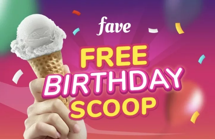 Celebrate Fave’s Birthday With Free Ice Cream Today!