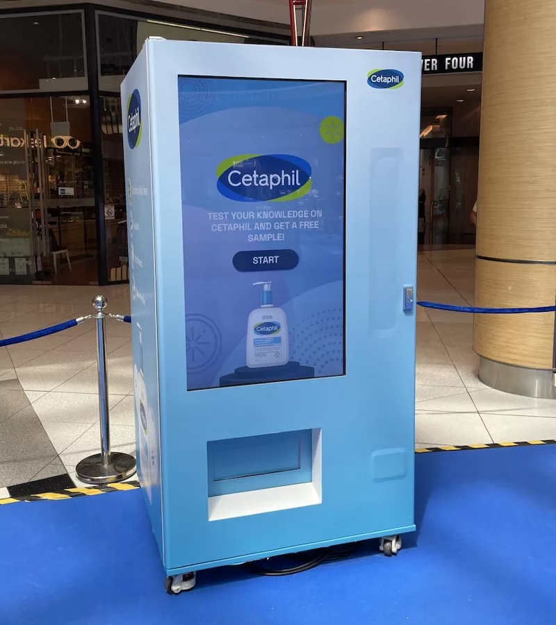 Cetaphil Hydrating Foaming Cream Cleanser Free Sample Kit At Vending Machine In Suntec Pop-Up