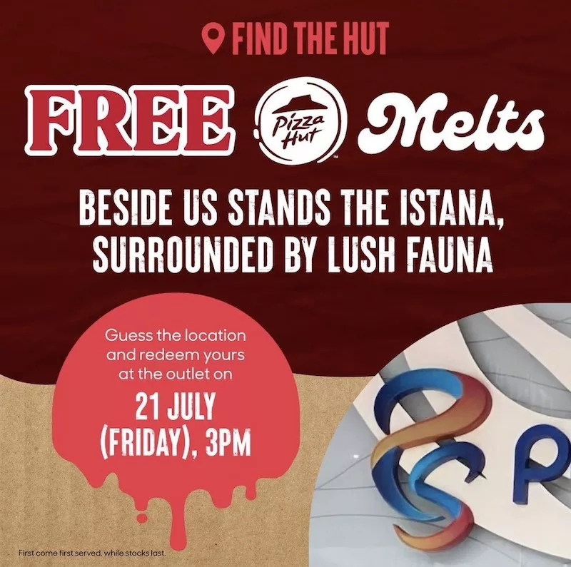 Free Pizza Hut Melts Today At Pizza Hut Plaza Singapura