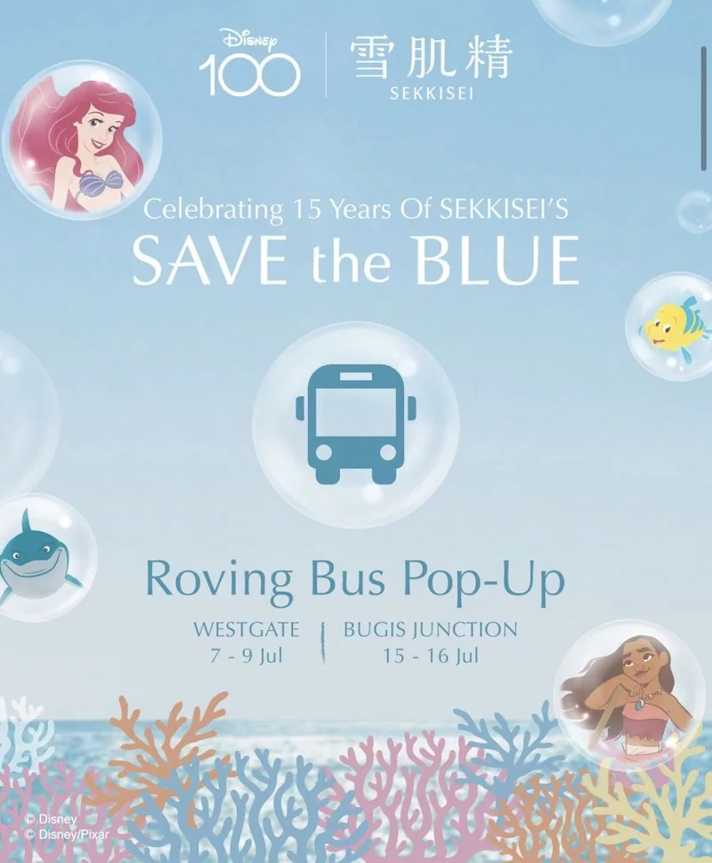KOSÉ SEKKISEI Save The Blue Roving Bus Pop-Up