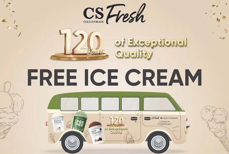 Free Ice Cream & $5 Off Cold Storage Voucher From CS Fresh Truck Tanglin Mall
