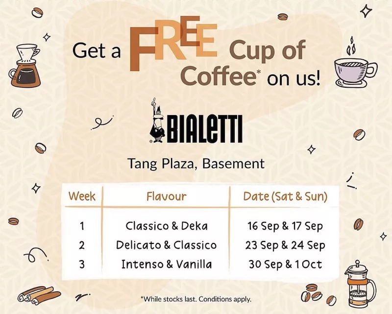 Free Bialetti Coffee At TANGS Coffee Festival 2023 Tangs Plaza