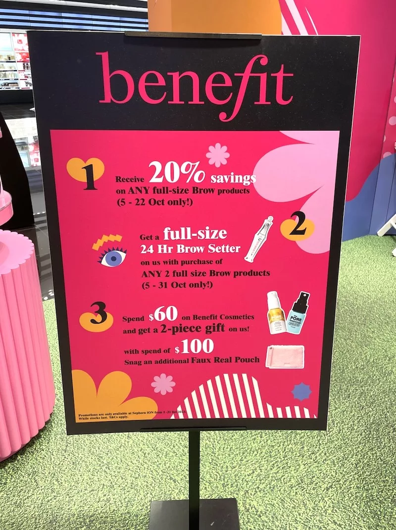 Benefit Benebuzz Cafe Pop-Up Sephora ION Offers, Promotions & Free Gifts