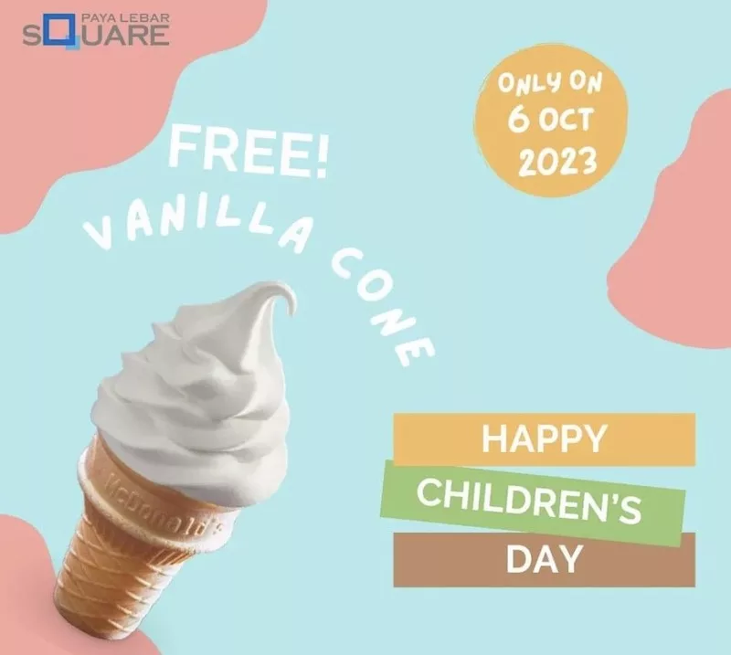 Free Ice Cream At Paya Lebar Square For Children Today!