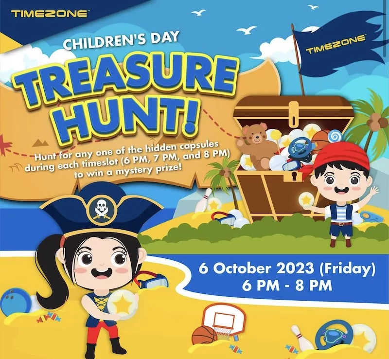 Win Mystery Prizes & Get Free Balloons At Timezone Children's Day Treasure Hunt