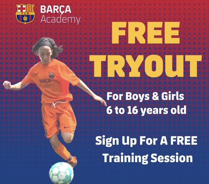 Barca Academy Free Football Training Session For Kids