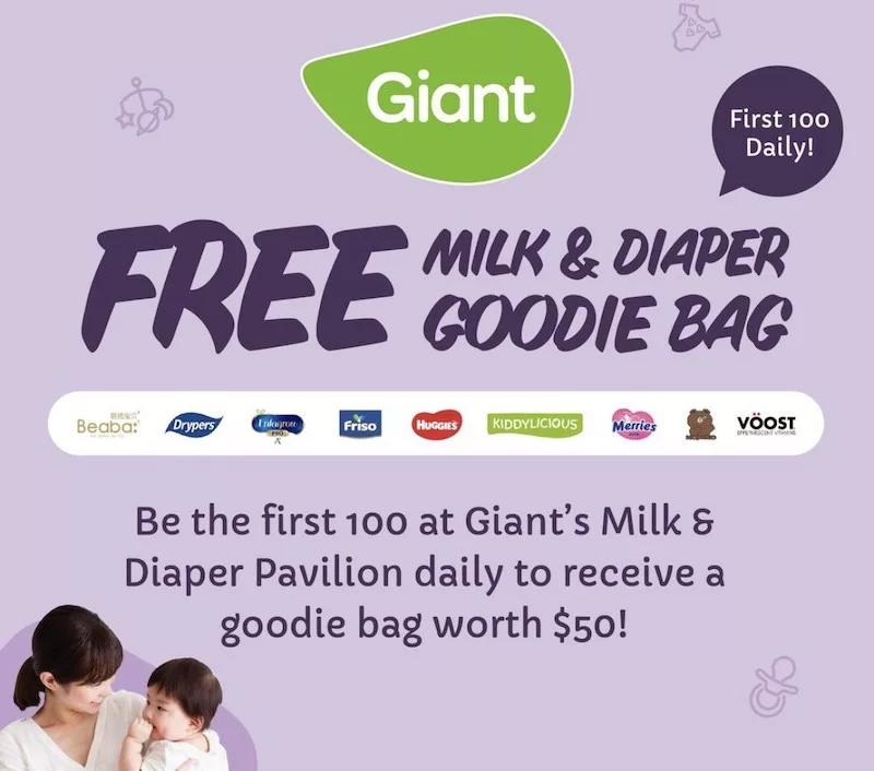 Free Giant Milk & Diaper Goodie Bag Worth $50 At Baby Land Fair