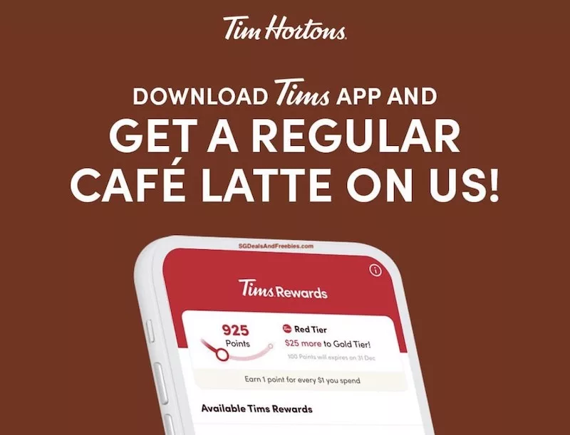 Free Tim Hortons Café Latte When You Download Tims App