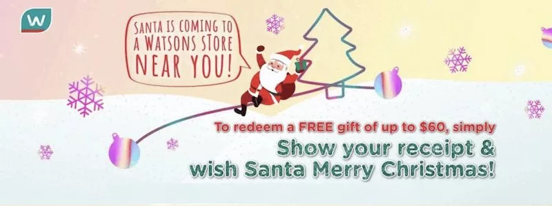 Free Gift Worth Up To $60 From Santa In Watsons