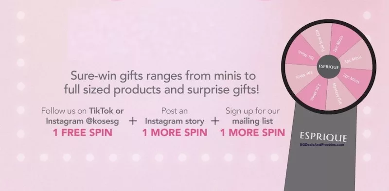 Free Spin On Esprique Sure-win Spin The Wheel To Win Makeup Prizes