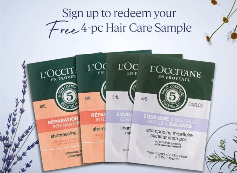 L'OCCITANE Complimentary Hair Diagnosis & 4-Pc Haircare Samples