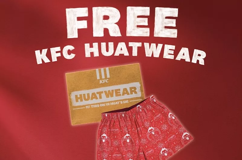 Free KFC Huatwear Unisex Boxer Shorts With Purchase