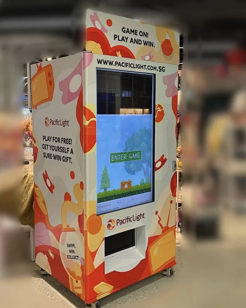 Play A Free Game At The Pacific Light Energy Vending Machine To Win A Prize
