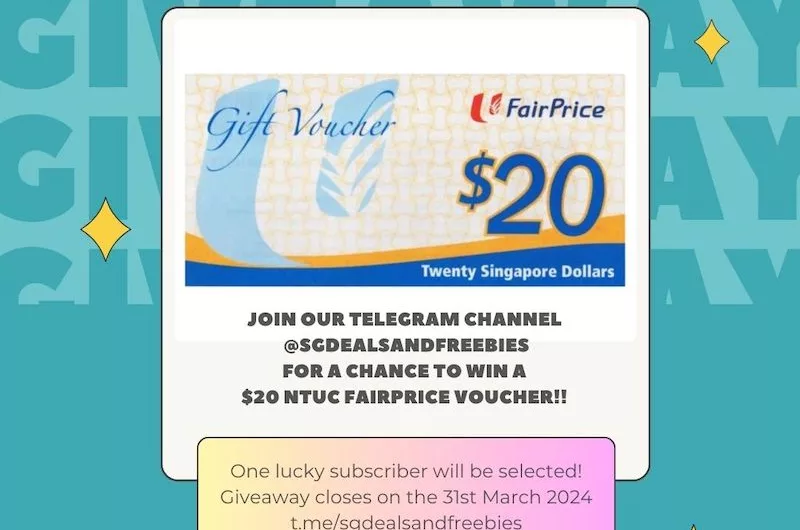 GIVEAWAY: Join Our Telegram Channel For A Chance To Win A $20 NTUC FairPrice Voucher!!