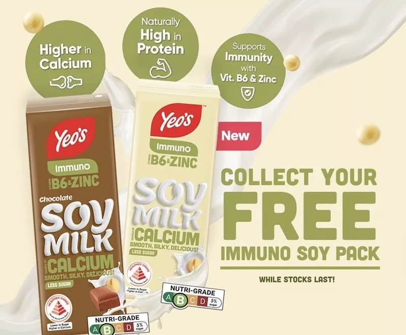 Free Yeo's Immuno Soy Milk Packet Drink
