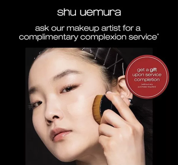 Shu Uemura Free Makeup Complexion Service & Gift